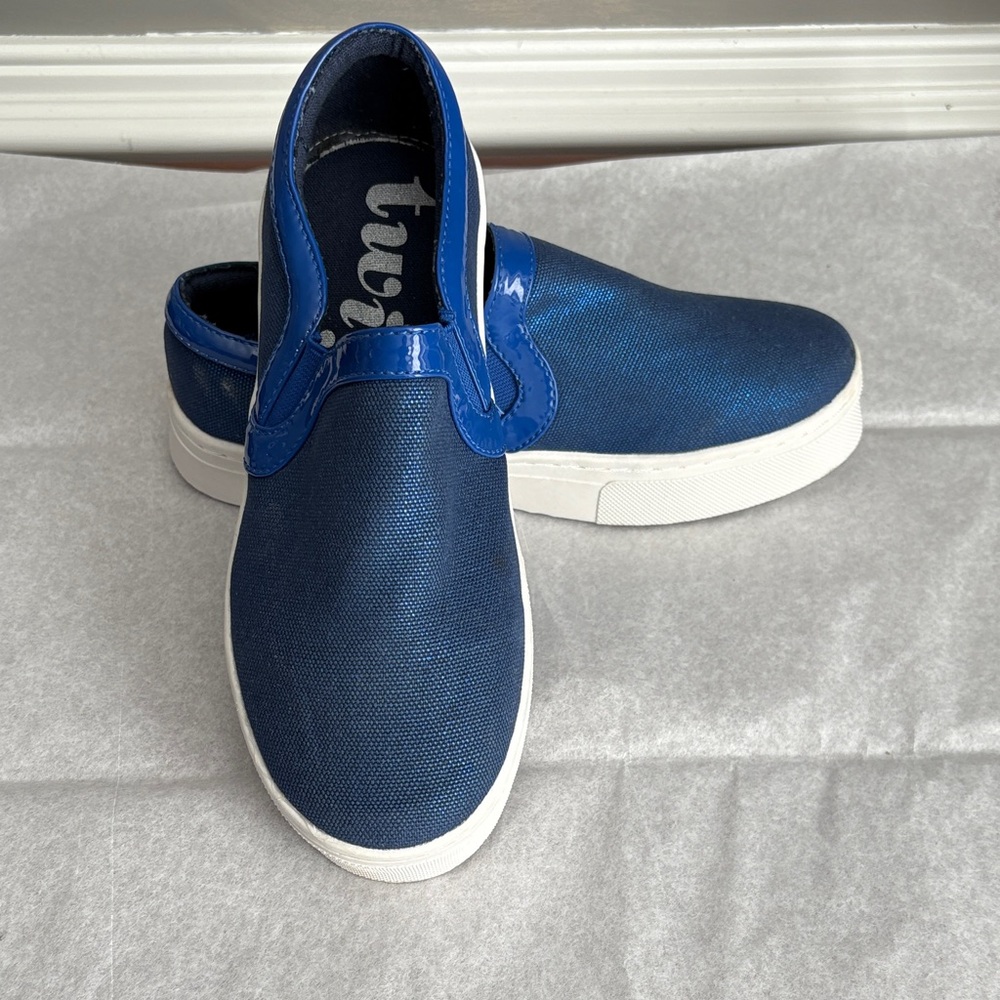 Twiggy London Platform Fabric Slip On Shoes